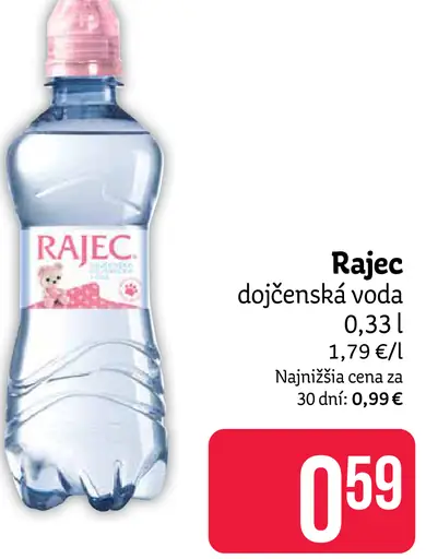 Rajec dojčenská voda