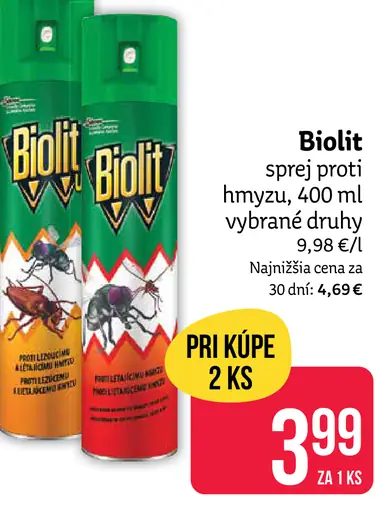 Biolit sprej proti hmyzu