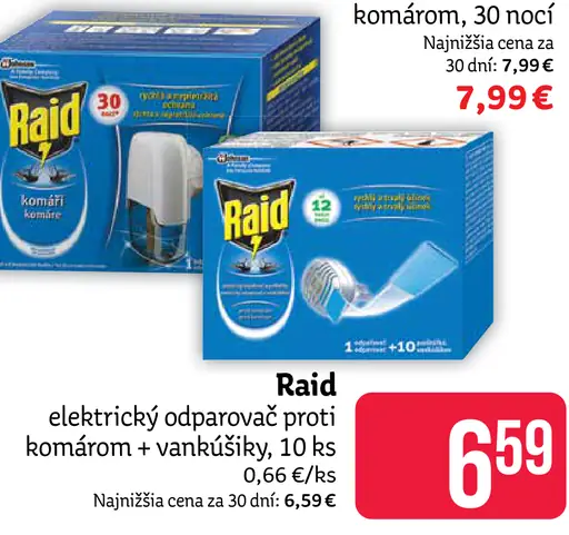 Raid elektrický odparovač komáre