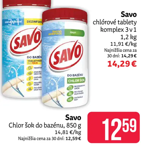 Savo chlórové tablety komplex 3v1