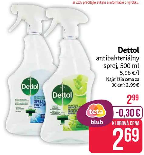 Dettol antibakteriálny sprej