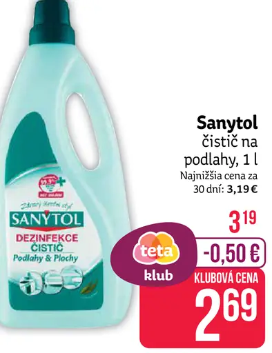 Sanytol čistiť na podlahy