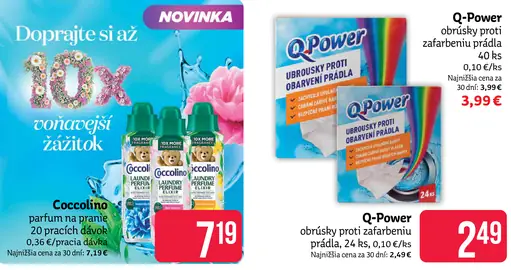 Q-Power obrúsky proti zafarbeniu prádla
