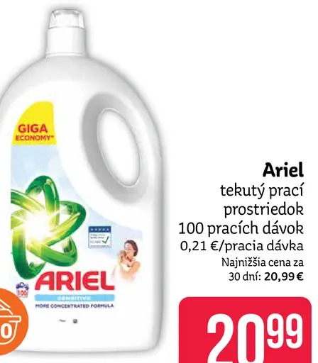 Ariel tekutý prací prostriedok