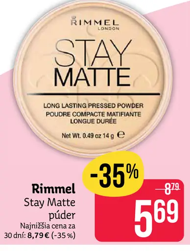 Rimmel Stay Matte púder