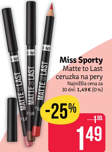 Miss Sporty Matte to Last ceruzka na pery