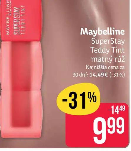 Maybelline Super Stay Teddy Tint rúž na pery
