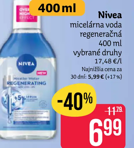 Nivea micelárna voda regeneračná