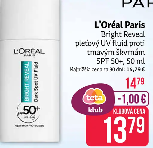 L’Oréal Paris Bright Reveal pleťový UV fluid
