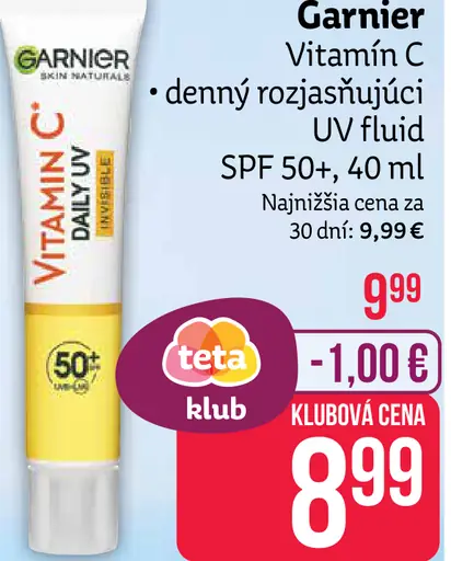 Garnier Vitamin C denny rozjasňujúci UV fluid