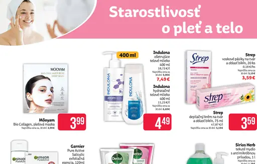 Indulona ošetrujúce telové mlieko