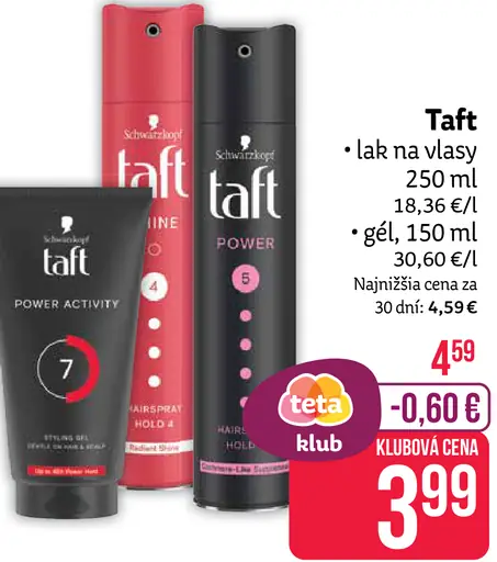 Taft Power lak na vlasy
