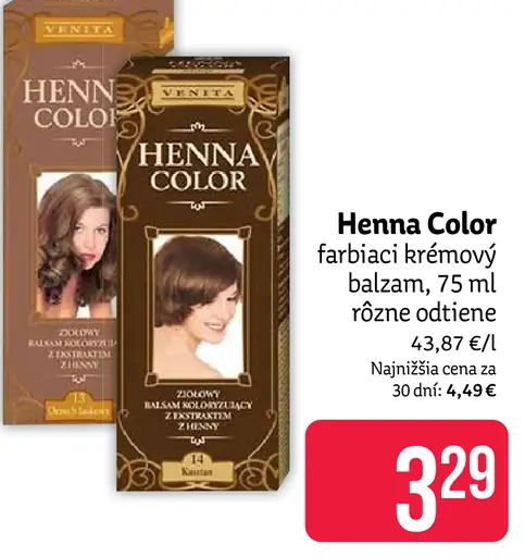 Henna Color farbiaci krémový zábal