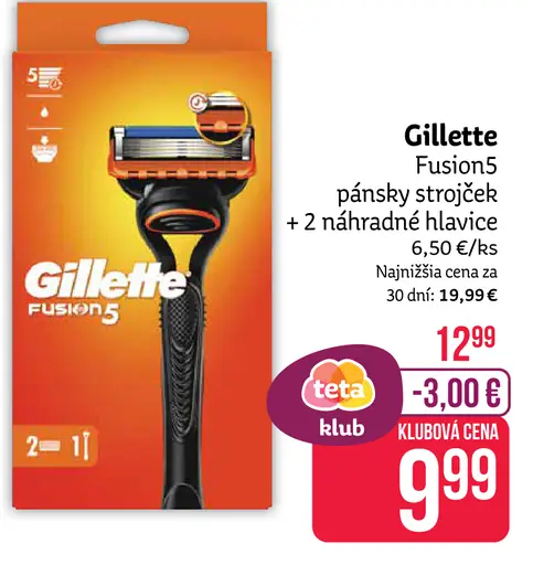 Gillette Fusion5 pánsky strojček + 2 náhradné hlavice