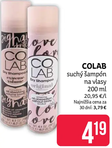 COLAB suchý šampón na vlasy