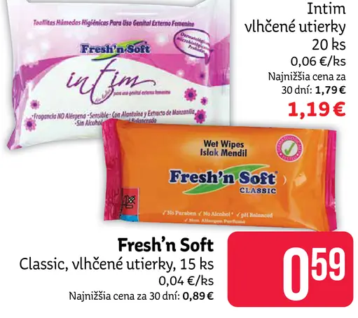 Fresh'n Soft vlhčené utierky
