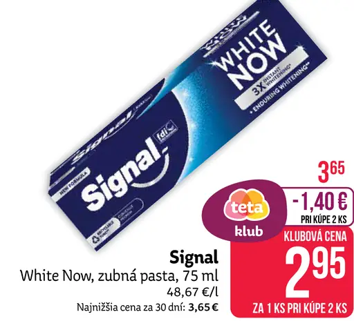 Signal White Now Zubná pasta