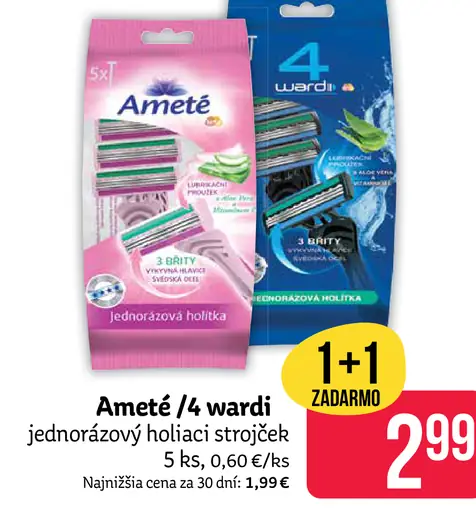 Ameté jednorazový holiaci strojček