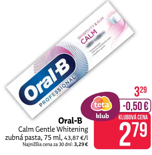 Oral-B Calm Gentle Whitening Zubná pasta