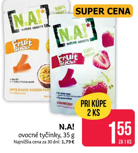 N.A! ovocné tyčinky