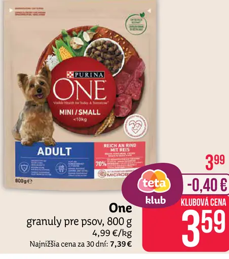Purina One granuly pre psov