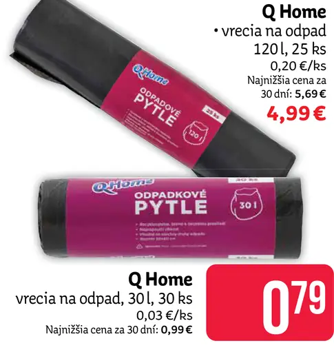 Q-Home vrecia na odpad 120L