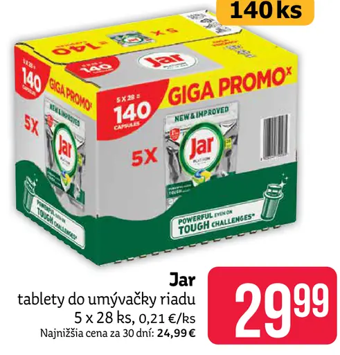 Jar Tablety do umývačky