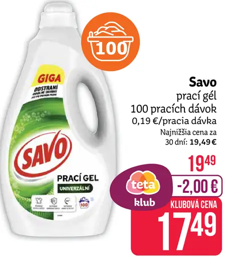 Savo prací gel