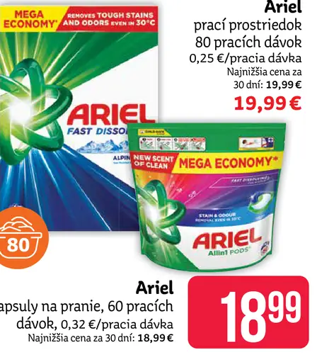 Ariel prací prostriedok