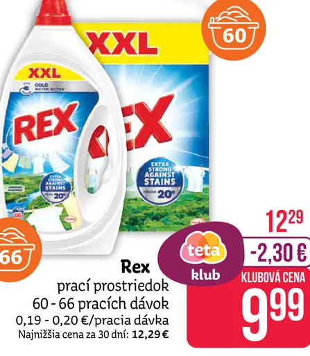 Rex prací prostriedok