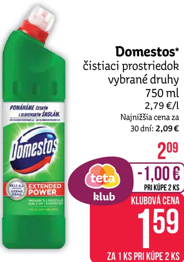Domestos čistiaci prostriedok