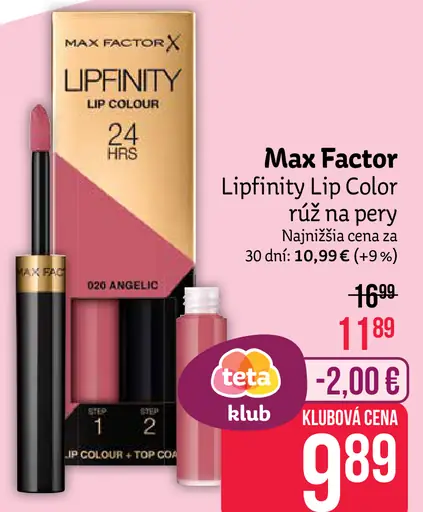 Max Factor Lipfinity Lip Colour tekutý rúž