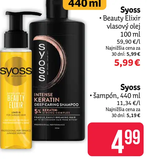 Syoss olej Beauty Elixir pre vyživené a lesklé vlasy