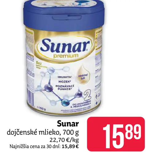 Sunar dojčenské mlieko