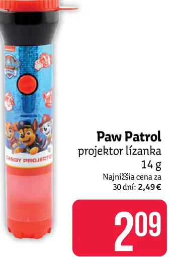 Lízanka projektor Paw Patrol