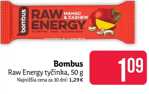 Bombus Raw Energy tyčinka
