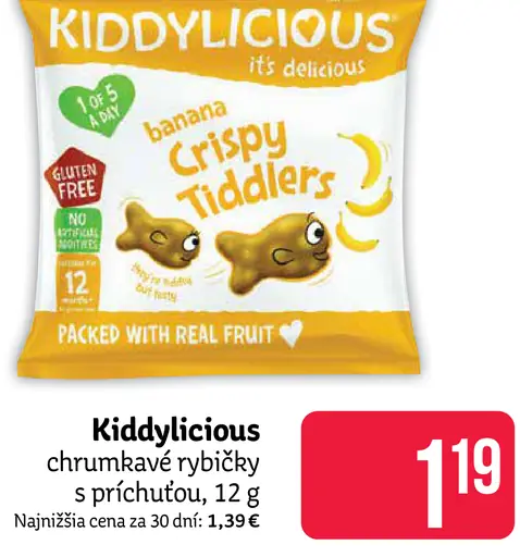 Kiddylicious chrumkavé rybičky s príchuťou