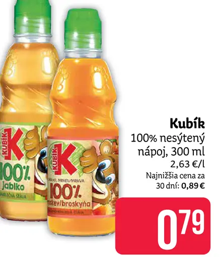 Kubík 100% nesýtený nápoj