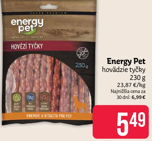 Energy Pet hovädzie tyčinky