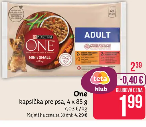 Purina One kapsička pre psa