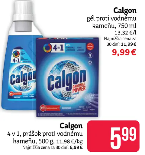 Calgon 4 v 1, prášok proti vodnému kameňu