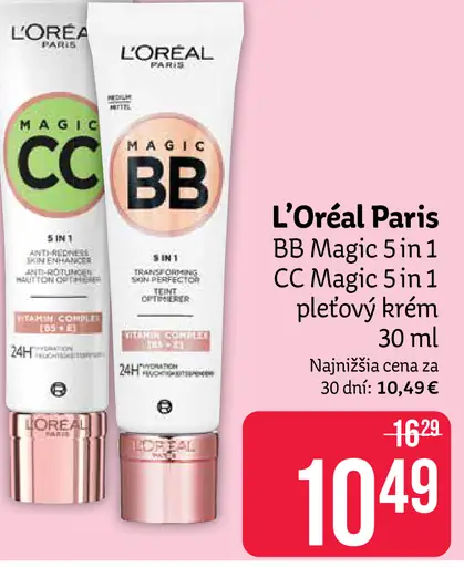 L'Oréal Paris BB Magic Skin 1 CC Magic 5in1 pleťový krém