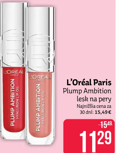 L'Oréal Paris Plump Ambition lesk na pery