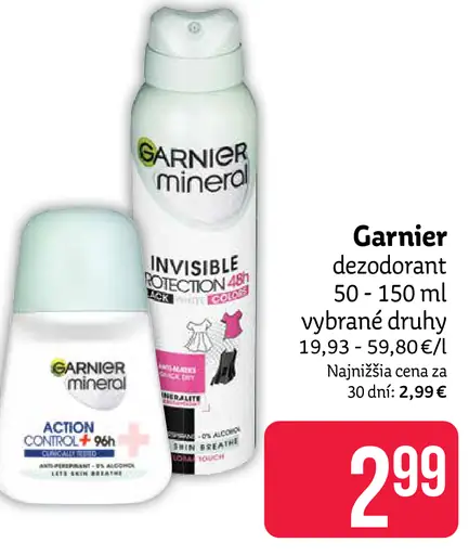 Garnier deodorant