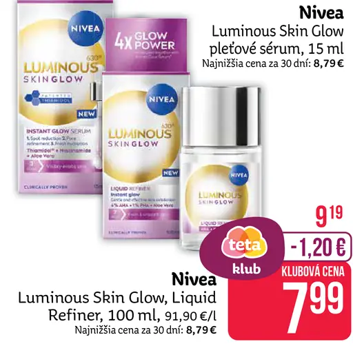 Nivea Luminous630 Skin Glow Liquid Refiner