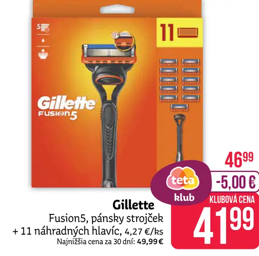 Gillette Fusion5 pánsky strojček + 2 náhradné hlavice