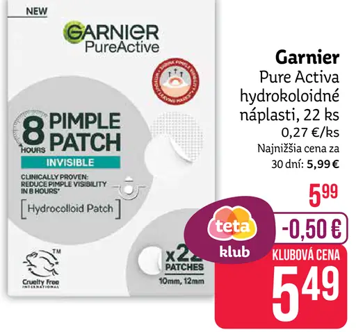 Garnier Pure Active hydrokoloidné náplasti