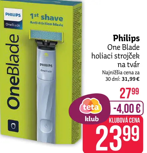 Philips One Blade holiaci strojček na tvár