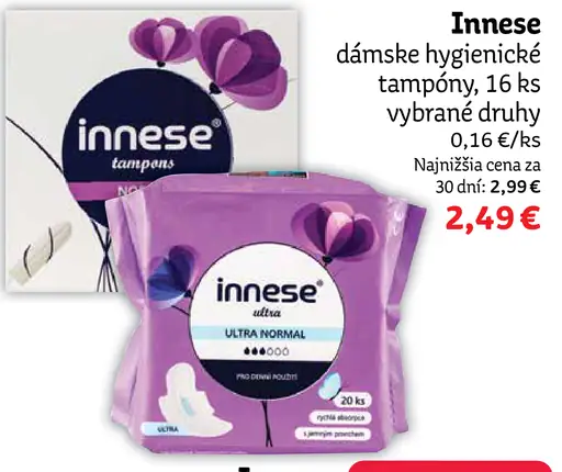 Inesse dámske hygienické tampóny