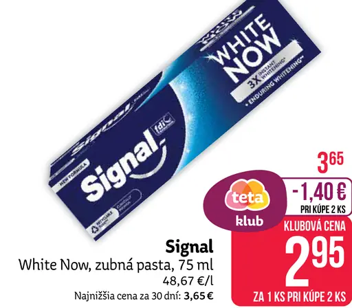 Signal White Now Zubná pasta